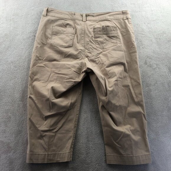 Riders By Lee Womens Capri Pants Size 16M Beige Cropped Casual Classic Stretch - Picture 14 of 14